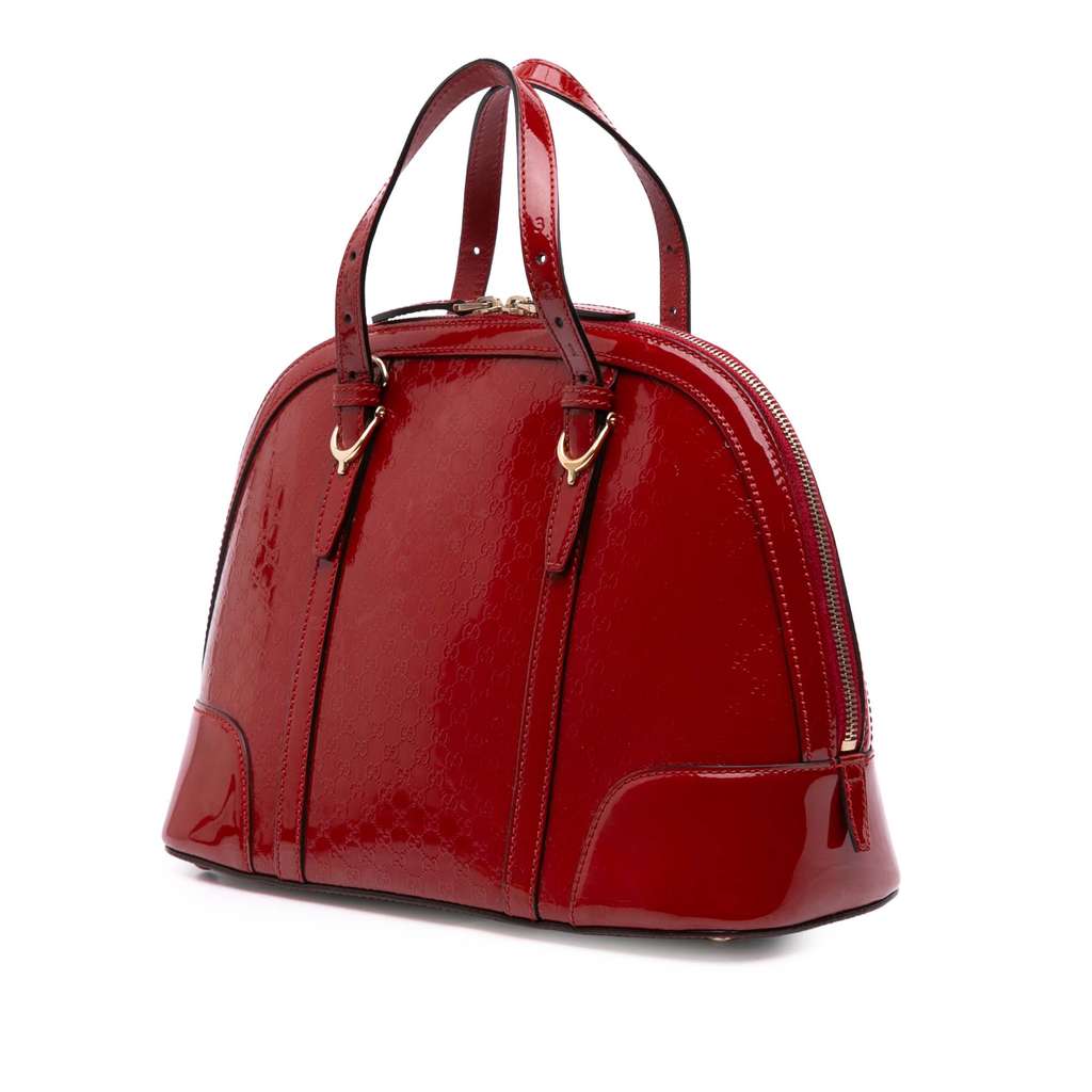 Gucci Medium Microguccissima Patent Nice Dome Satchel - Back view