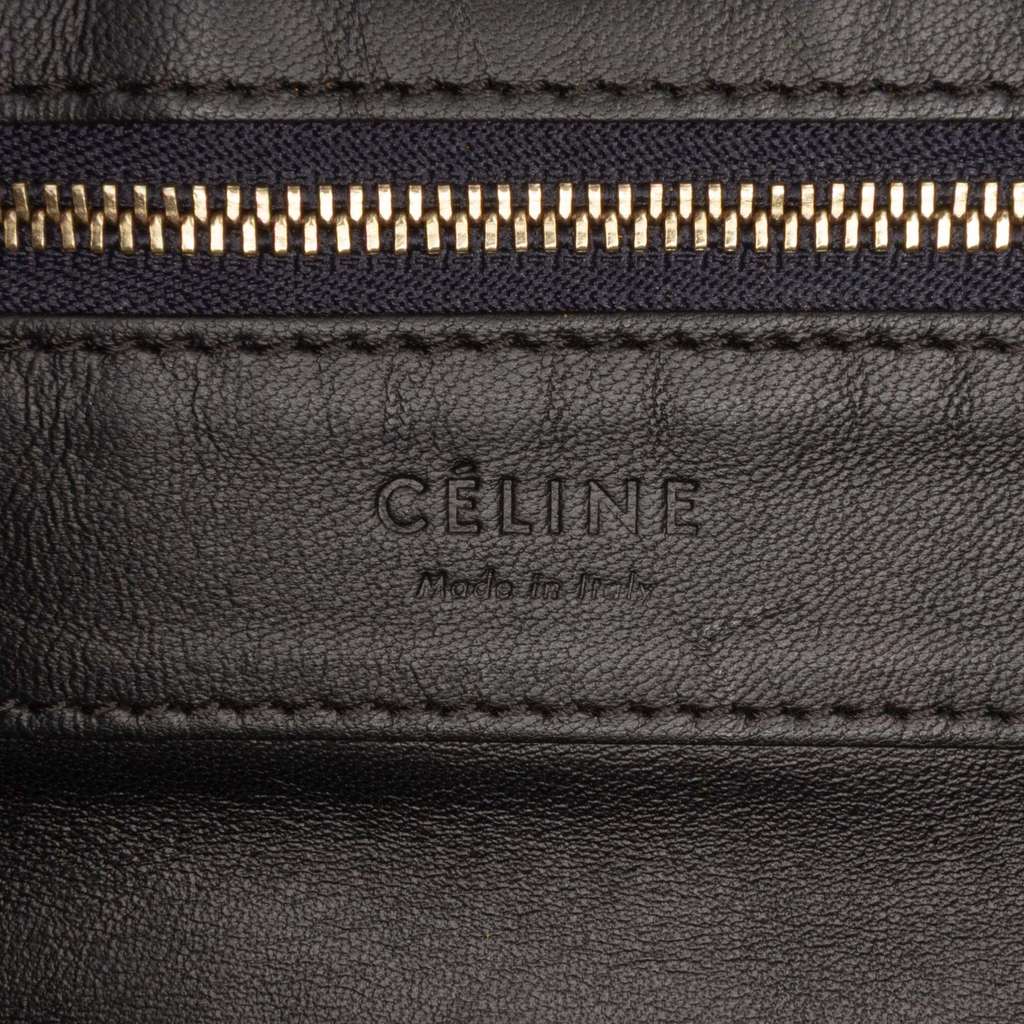 Celine Small Bicolor Suede and Calfskin Vertical Cabas Tote - Side view