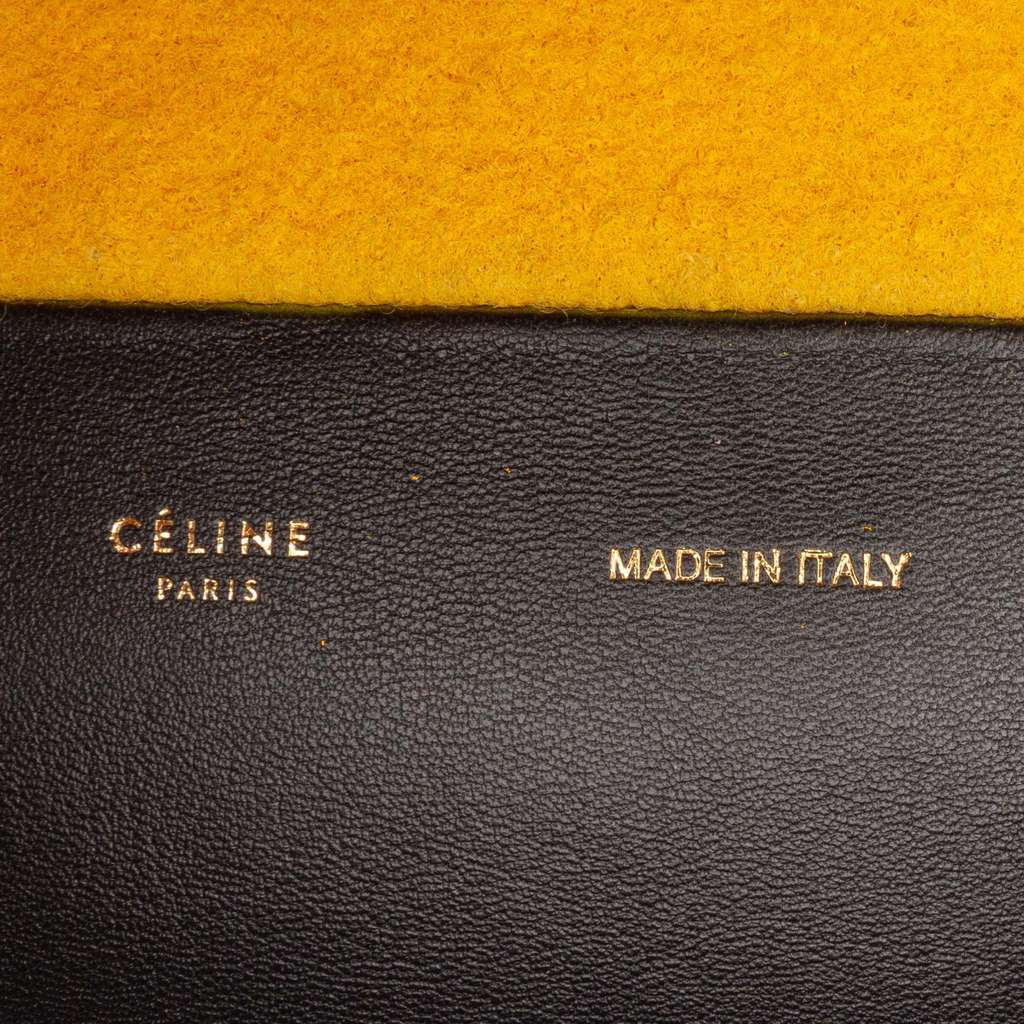 Celine Small Bicolor Suede and Calfskin Vertical Cabas Tote - Detail 1