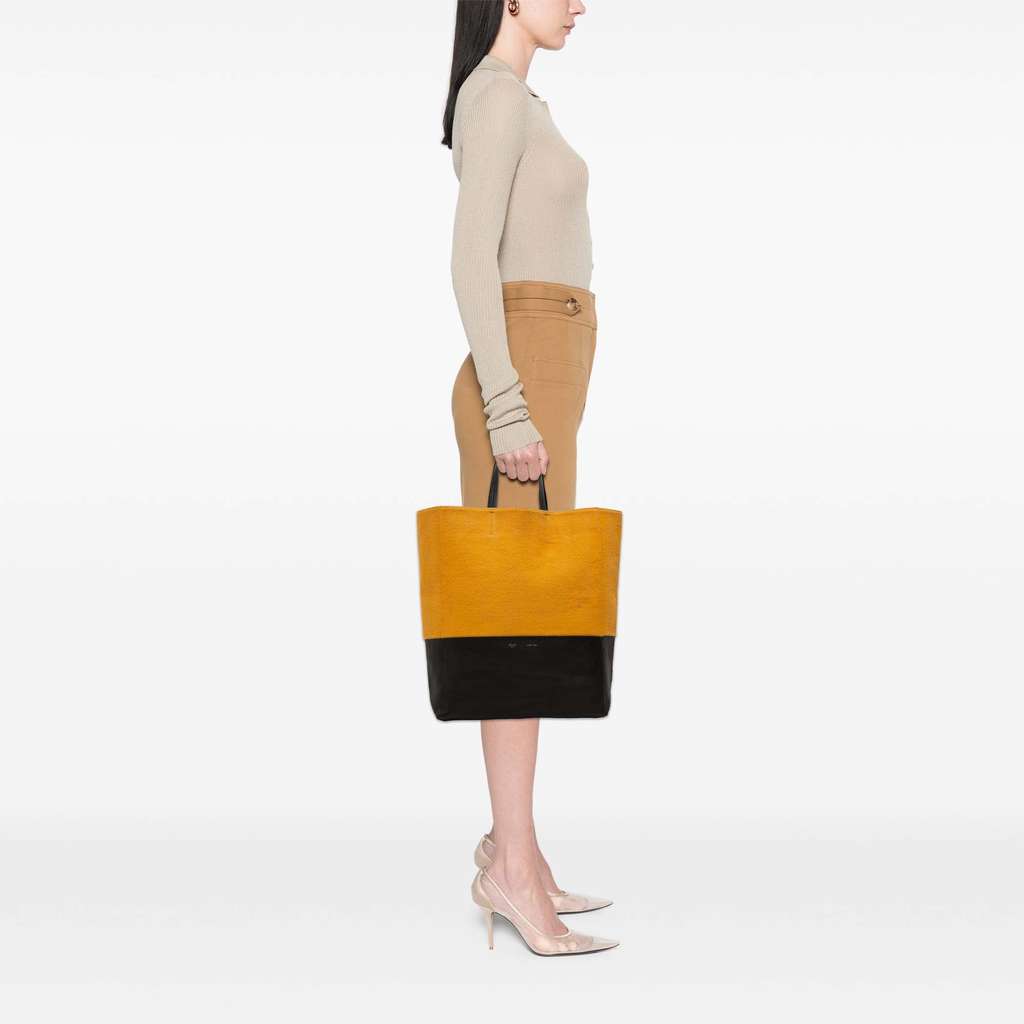 Celine Small Bicolor Suede and Calfskin Vertical Cabas Tote - Image 12
