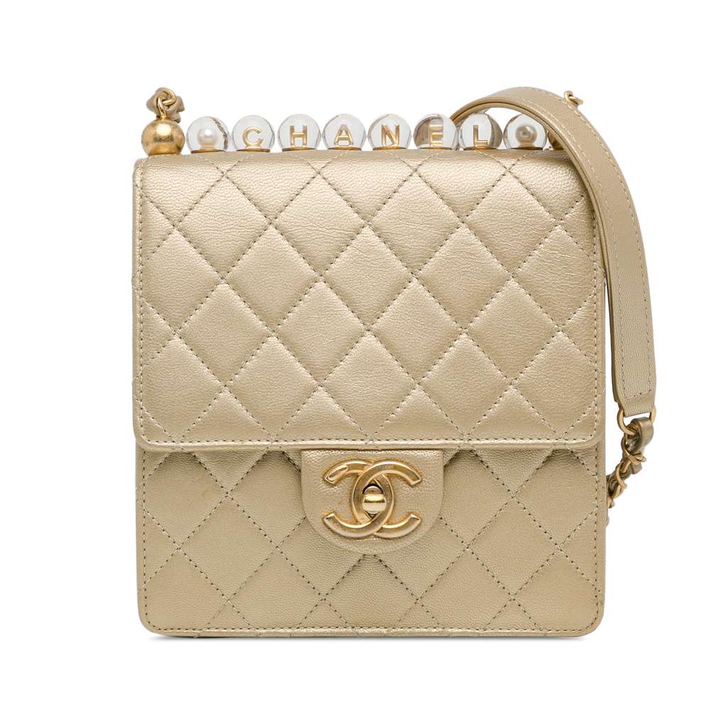 Chanel Small Lambskin Chic Pearls Flap