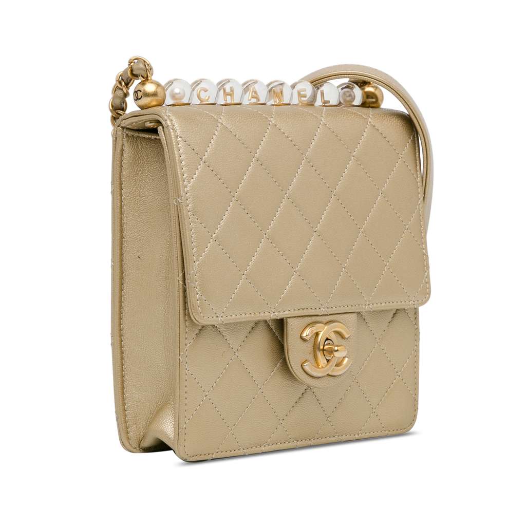 Chanel Small Lambskin Chic Pearls Flap - 2