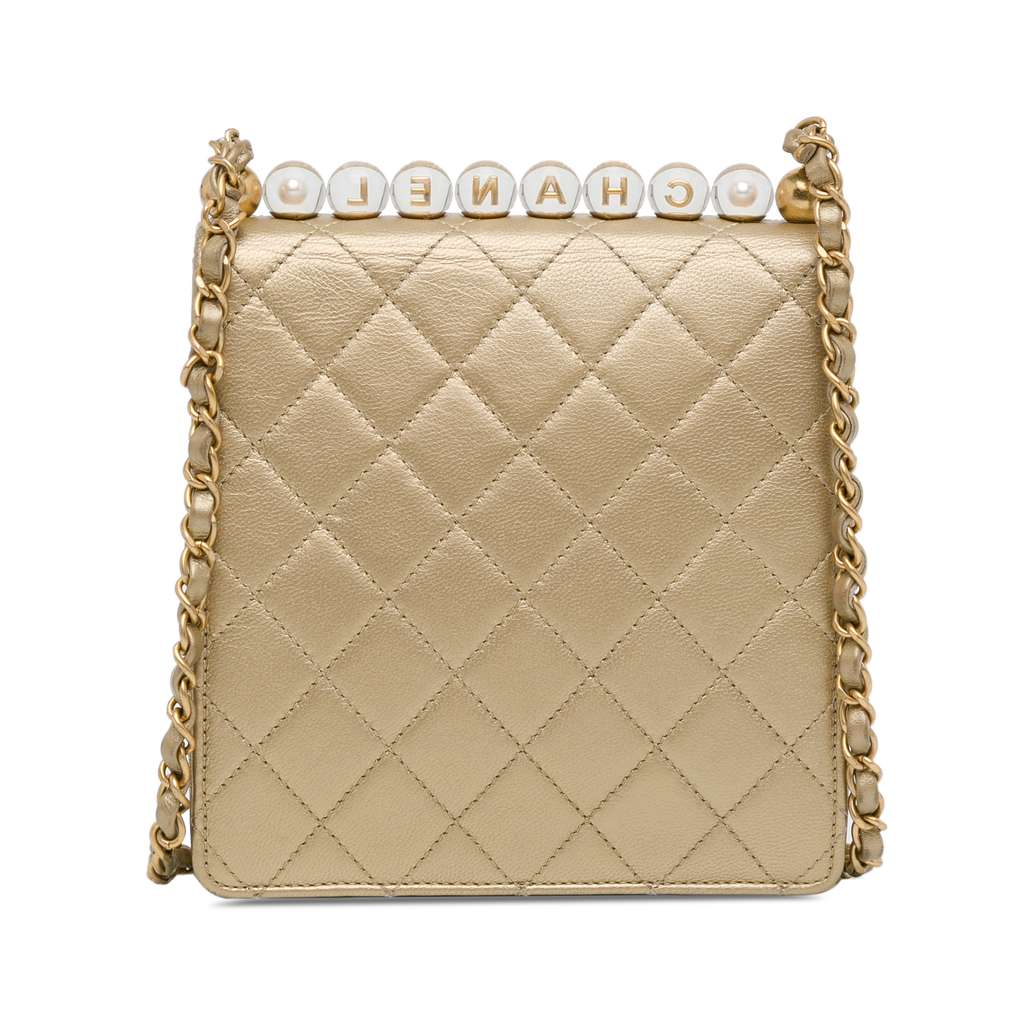 Chanel Small Lambskin Chic Pearls Flap - 3
