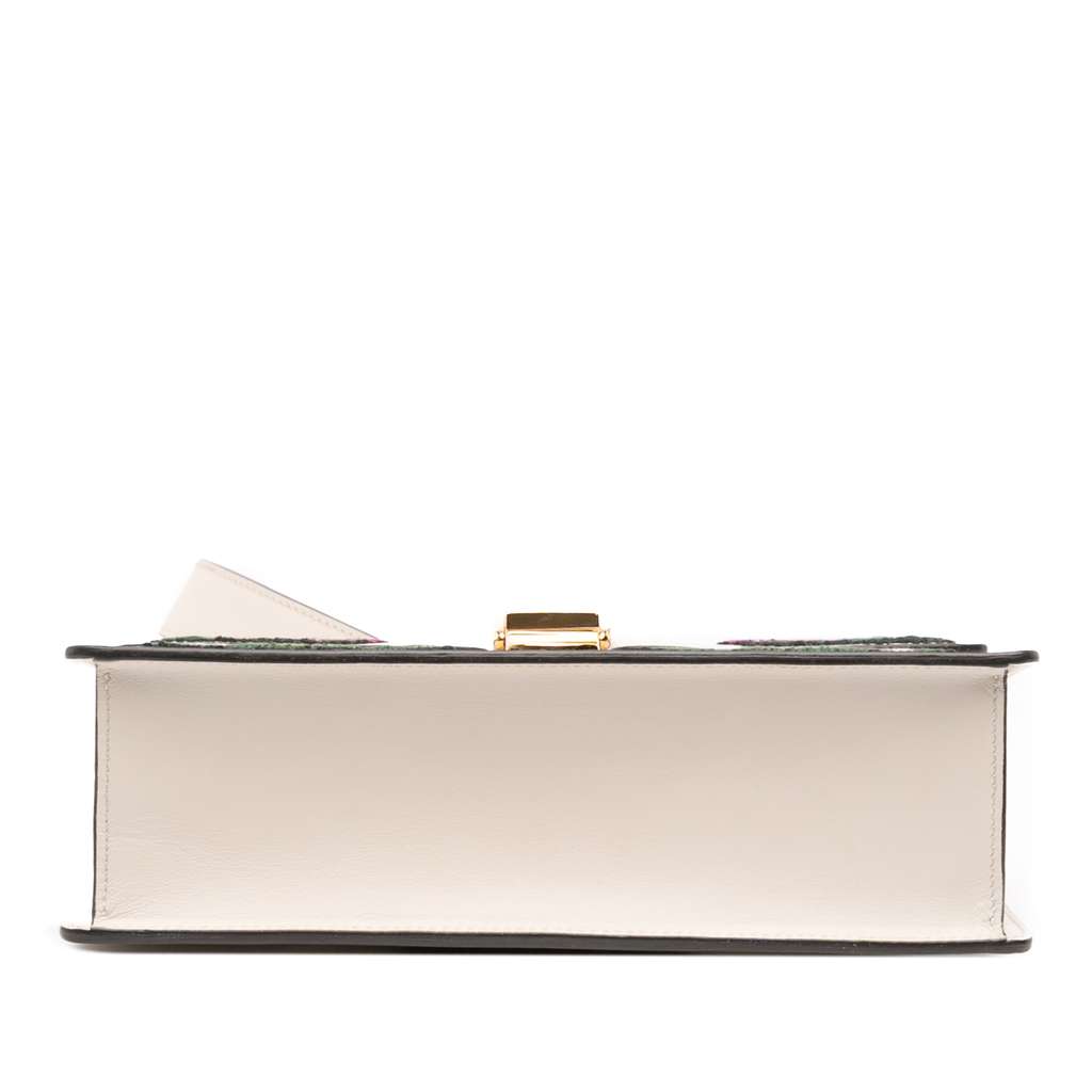 Gucci Small Floral Embroidered Leather Sylvie Satchel - Image 6