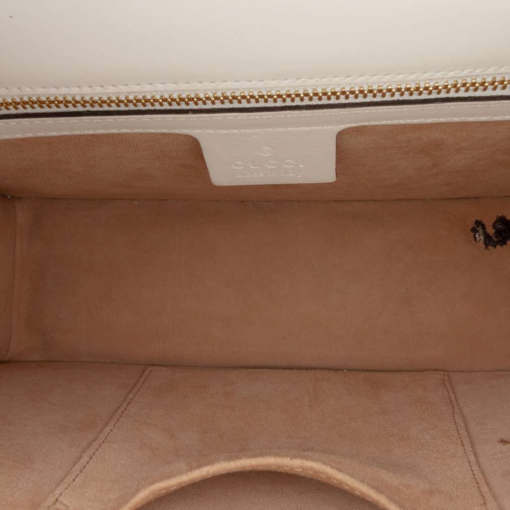 Gucci Small Floral Embroidered Leather Sylvie Satchel - 4