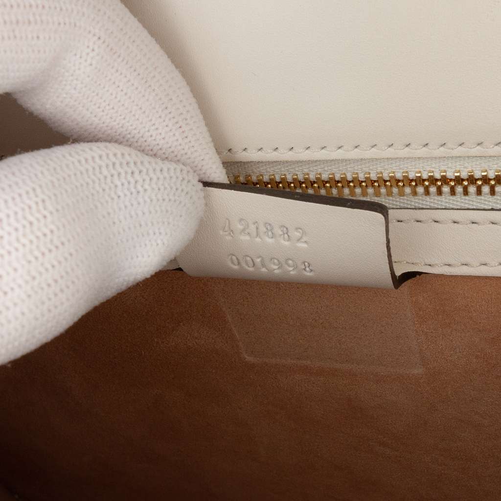 Gucci Small Floral Embroidered Leather Sylvie Satchel - Side view