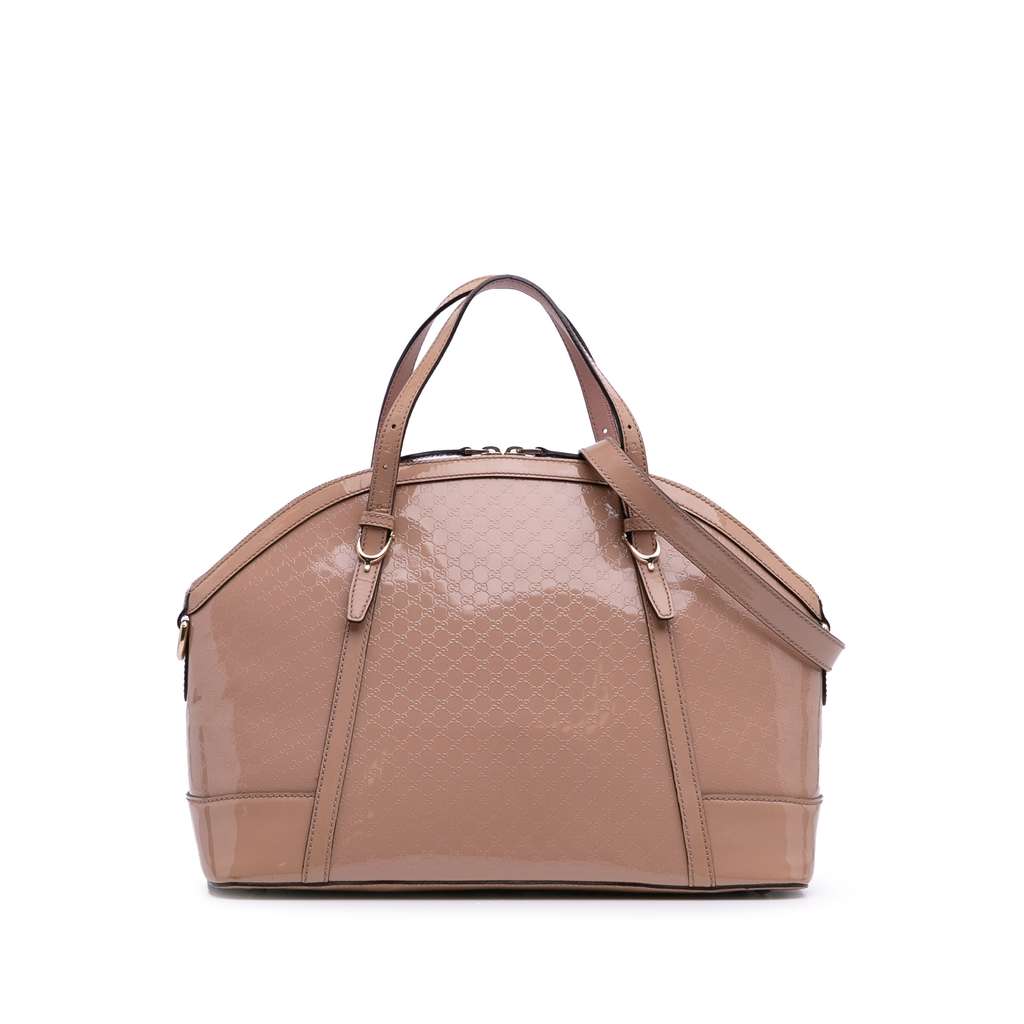 Gucci Large Microguccissima Patent Dome Satchel