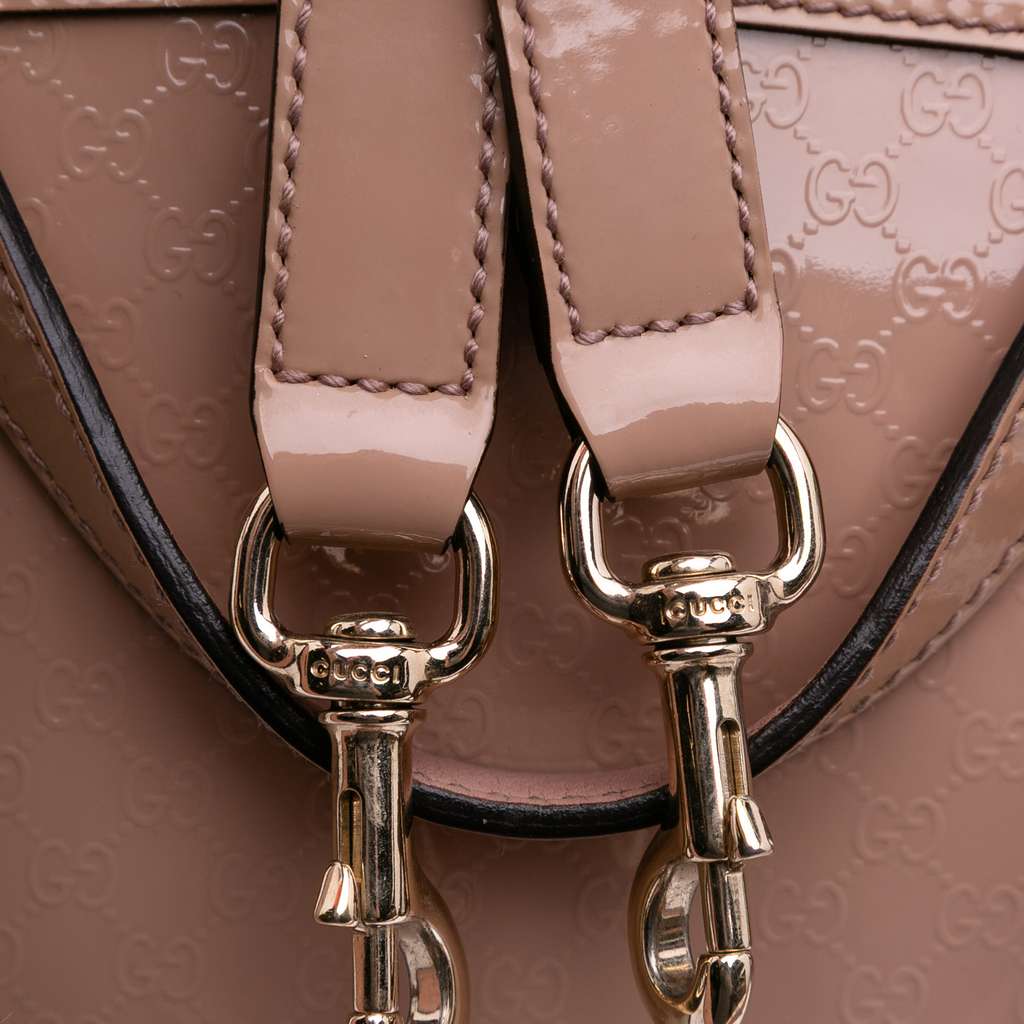 Gucci Large Microguccissima Patent Dome Satchel - Image 10