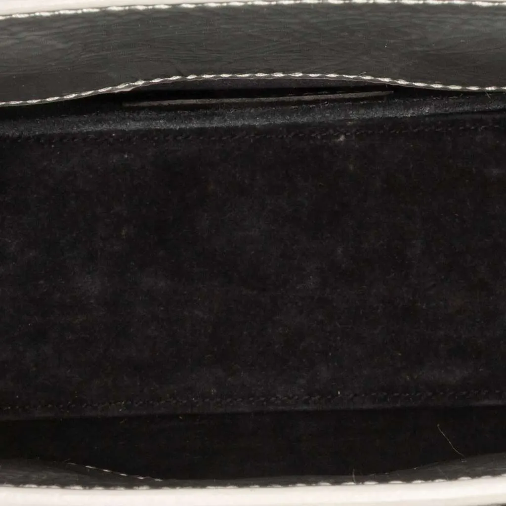 Saint Laurent Nano Metallic Crinkled Calfskin Supple Sac De Jour Satchel Silver Leather Good - Model View