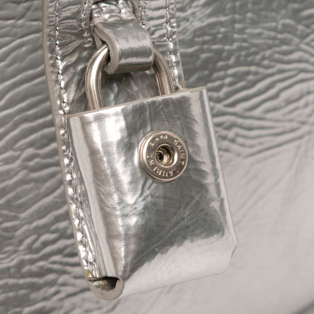 Saint Laurent Nano Metallic Crinkled Calfskin Supple Sac De Jour Satchel - Detail 2
