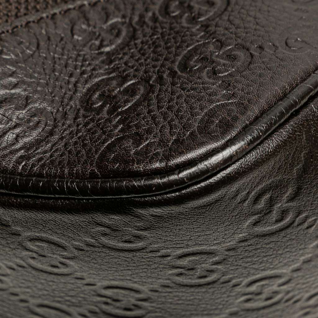 Gucci Guccissima Trimmed Canvas Shoulder Bag - Image 11