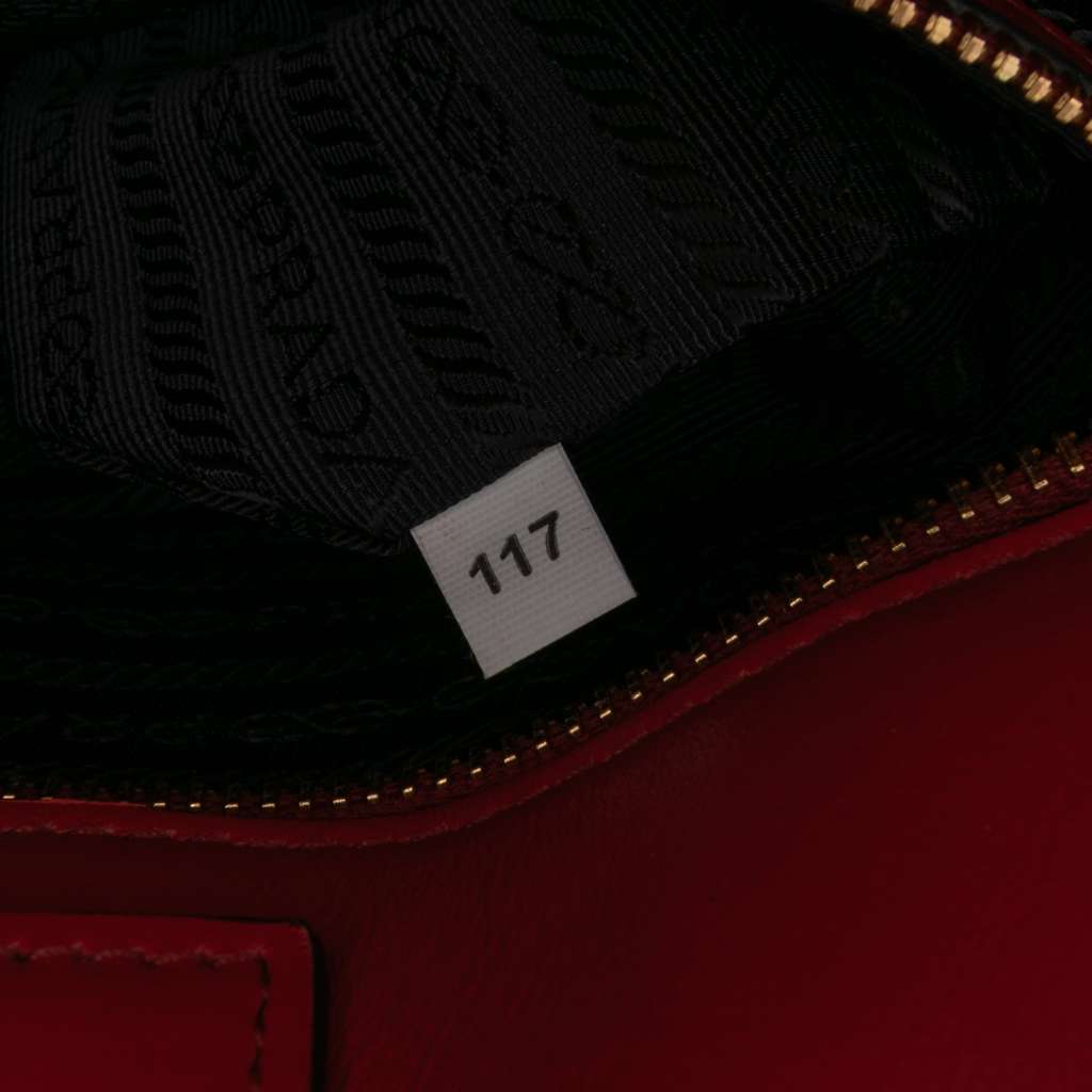 Prada Soft Calf Trimmed Saffiano Lux Open Convertible Tote - 5