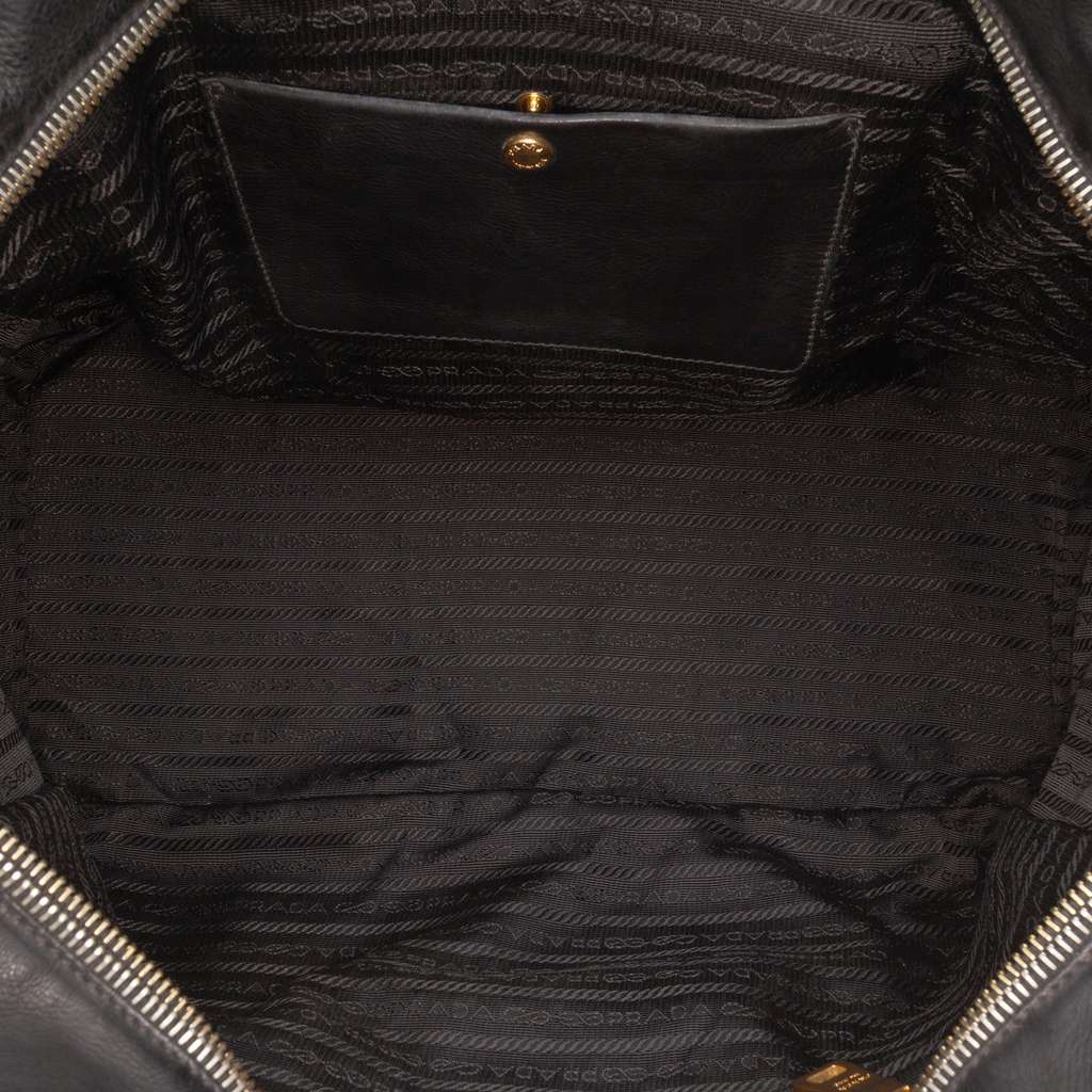 Prada Glace Calf Studded Satchel - 4