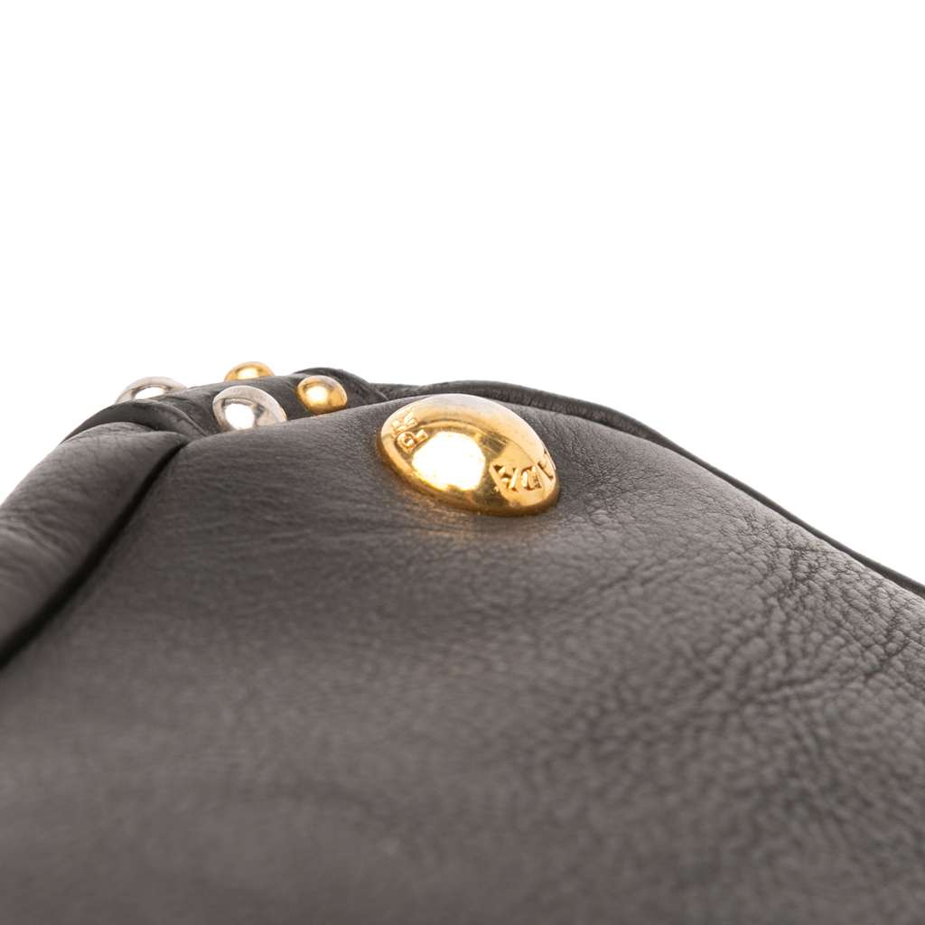 Prada Glace Calf Studded Satchel - Image 11