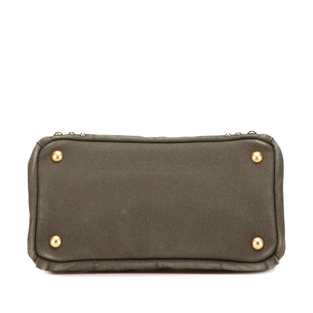 Prada Small Canvas Canapa Bijoux Satchel - Image 6