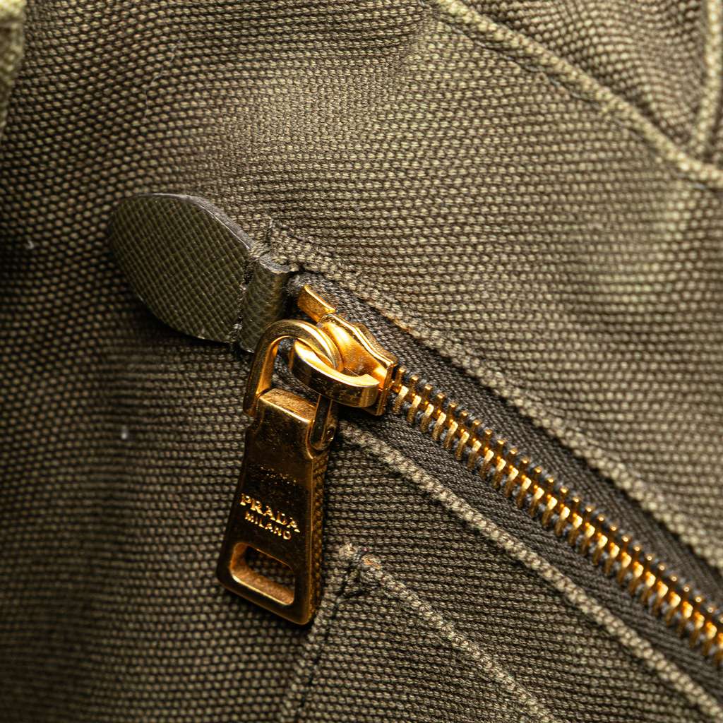 Prada Small Canvas Canapa Bijoux Satchel - Side view