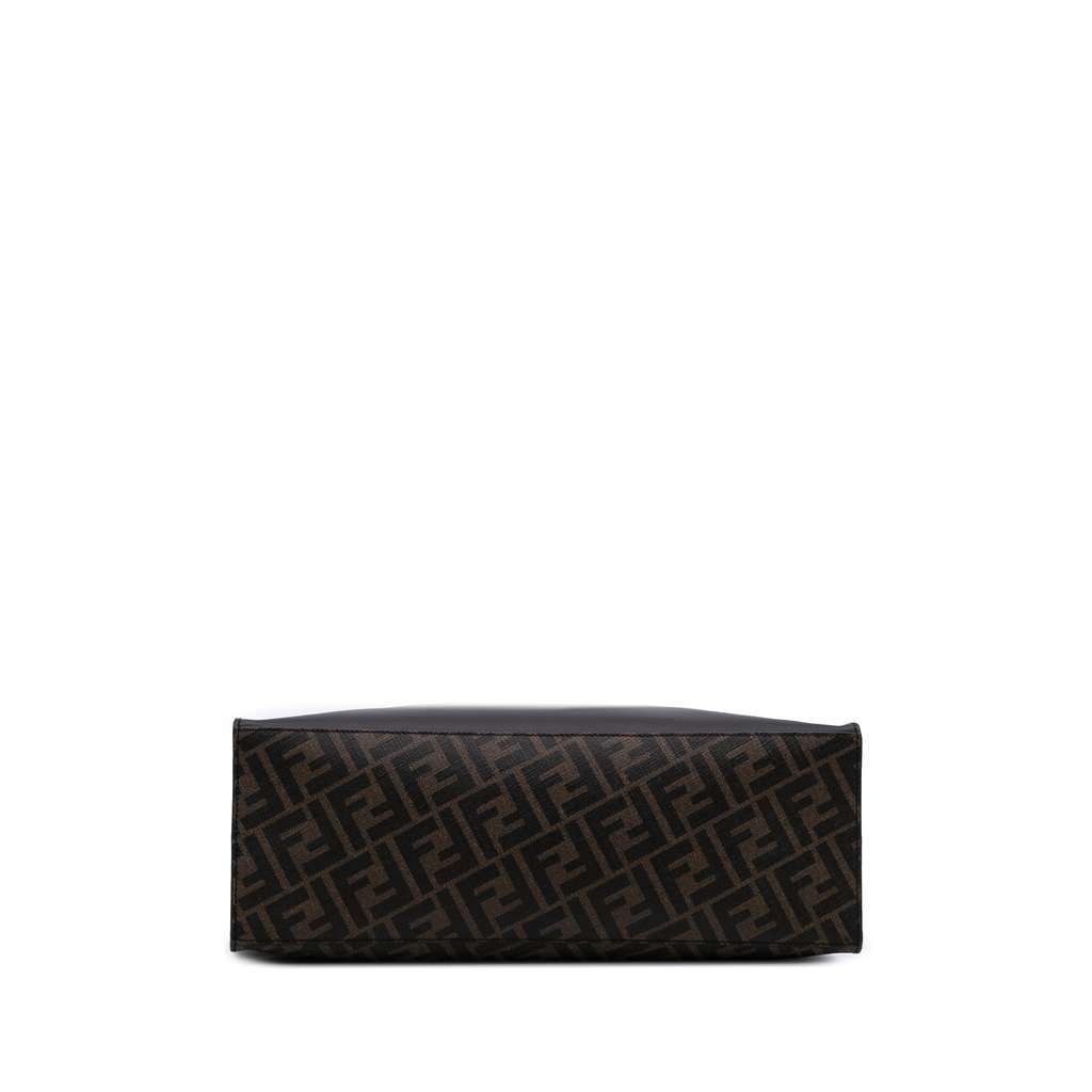 Fendi Zucca Coated Canvas 1974 Diagonal Shopping Tote - Image 6