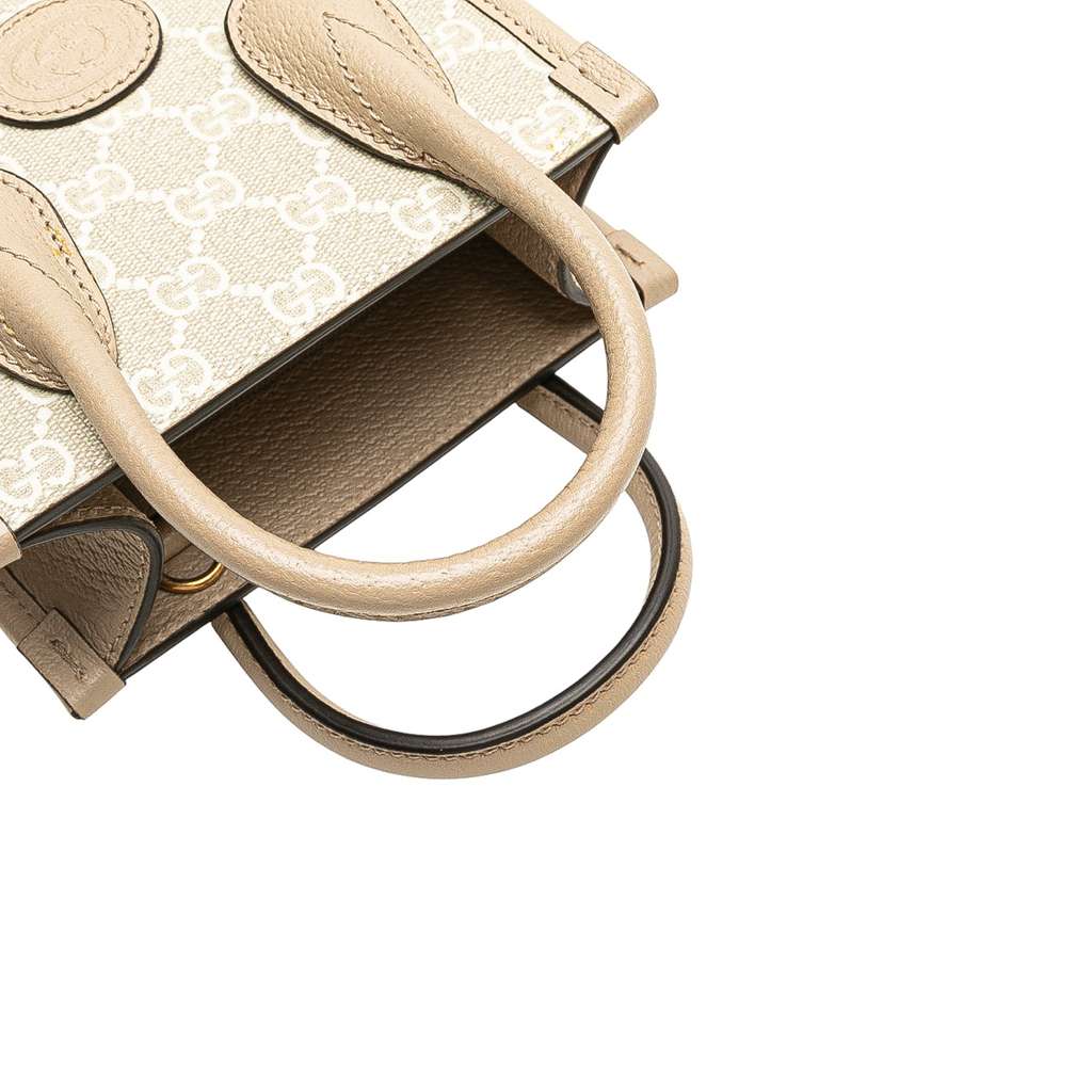 Gucci Mini GG Supreme Interlocking G Satchel - Image 10