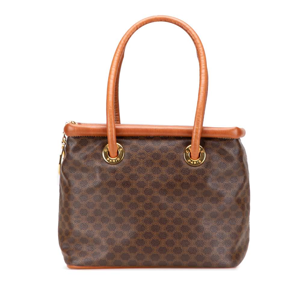 Celine Macadam Coated Canvas Handbag