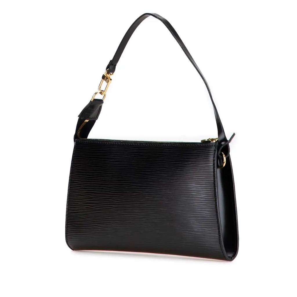Louis Vuitton Epi Pochette Accessoires Black Leather Good - Back View