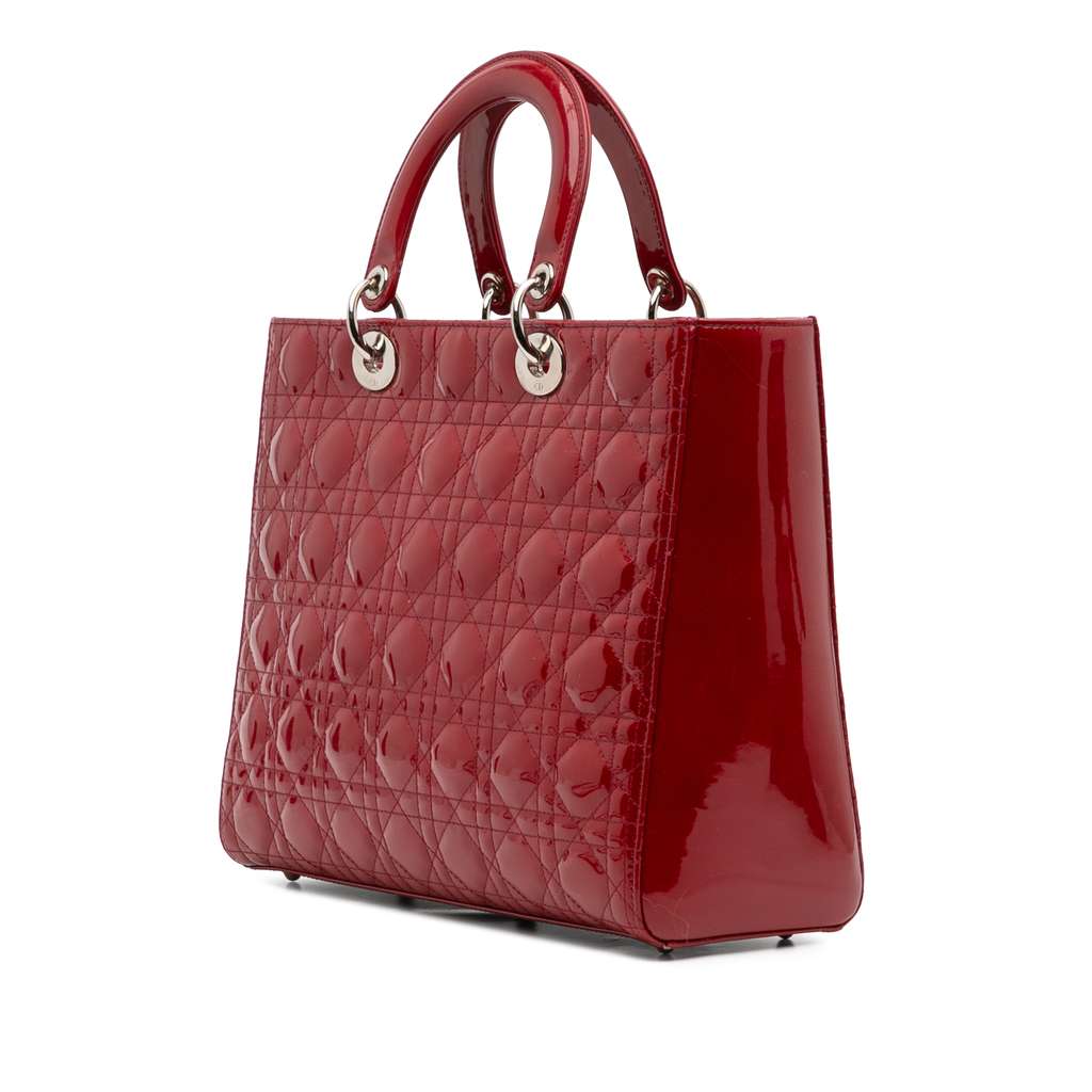 Dior Large Patent Cannage Lady Dior - 2