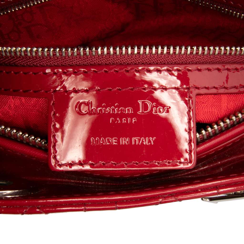 Dior Large Patent Cannage Lady Dior - 5