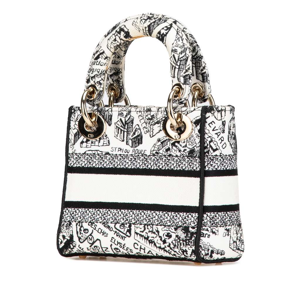 Dior Mini Embroidered Canvas Plan de Paris Lady D Lite - 2