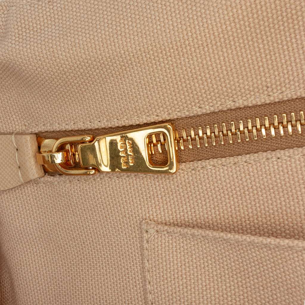 Prada Large Canvas Canapa Bijoux Satchel - Side view