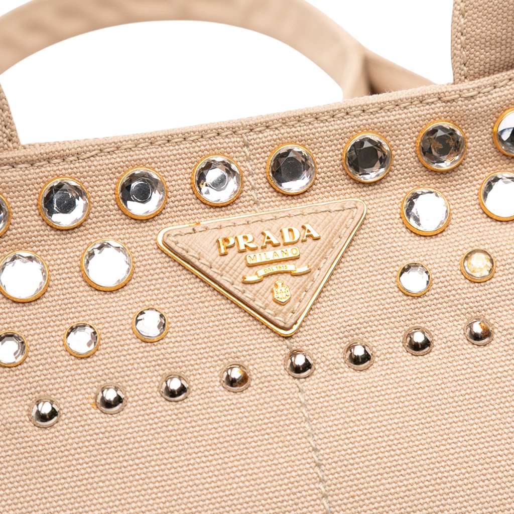 Prada Large Canvas Canapa Bijoux Satchel - Image 11
