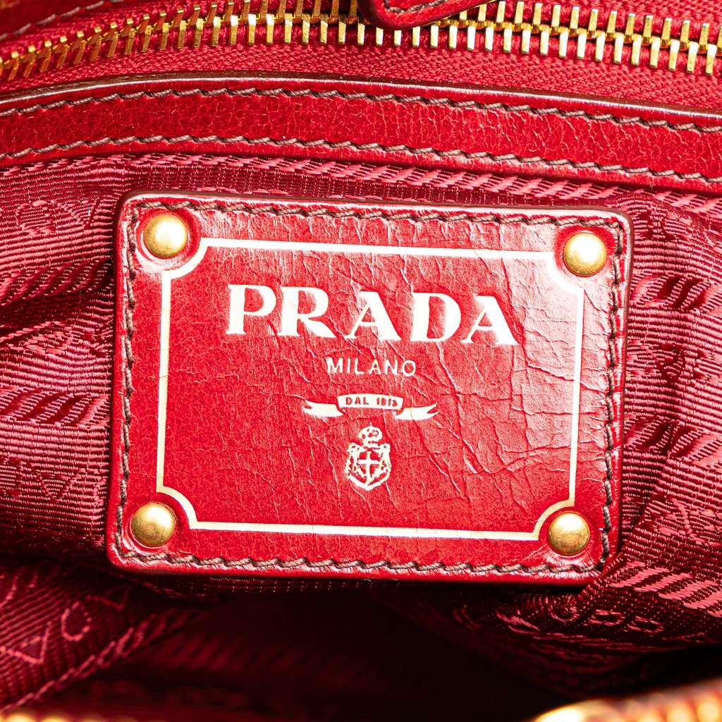 Prada Vitello Shine Satchel - 5
