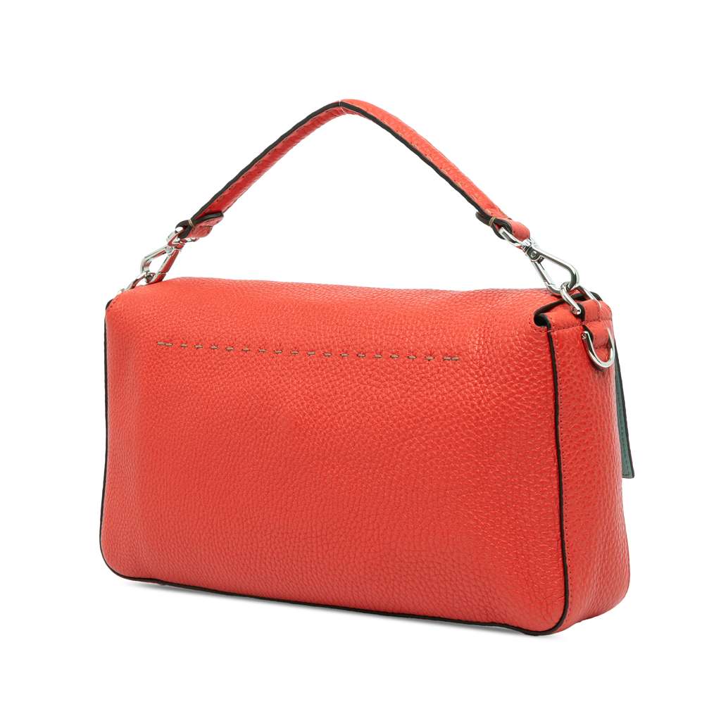 Fendi Large Leather Selleria Baguette Satchel - 2