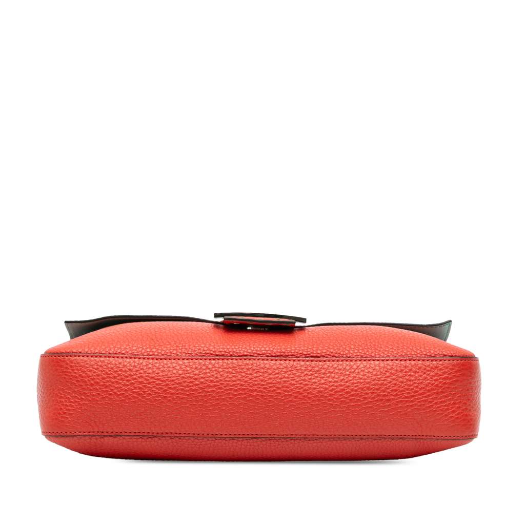 Fendi Large Leather Selleria Baguette Satchel - 3