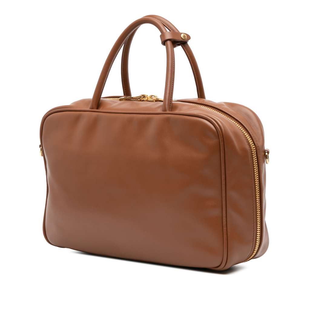 Miu Miu Large Soft Calf Softy Beau Top Handle Bag - Back view