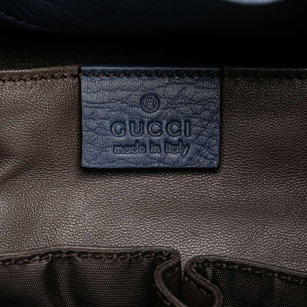 Gucci Leather Miss Bamboo Tassel Bucket Bag - Side view