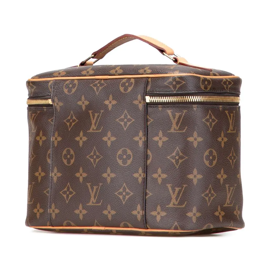 Louis Vuitton Monogram Nice BB Vanity Case Brown Canvas Fair - Back View