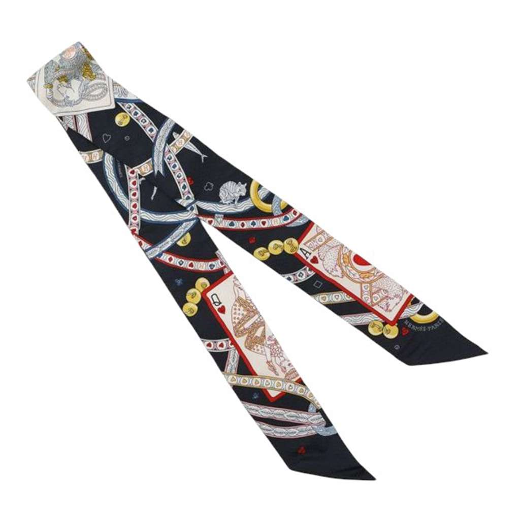 Hermès Dame De Coeur Silk Twilly Scarf - 3