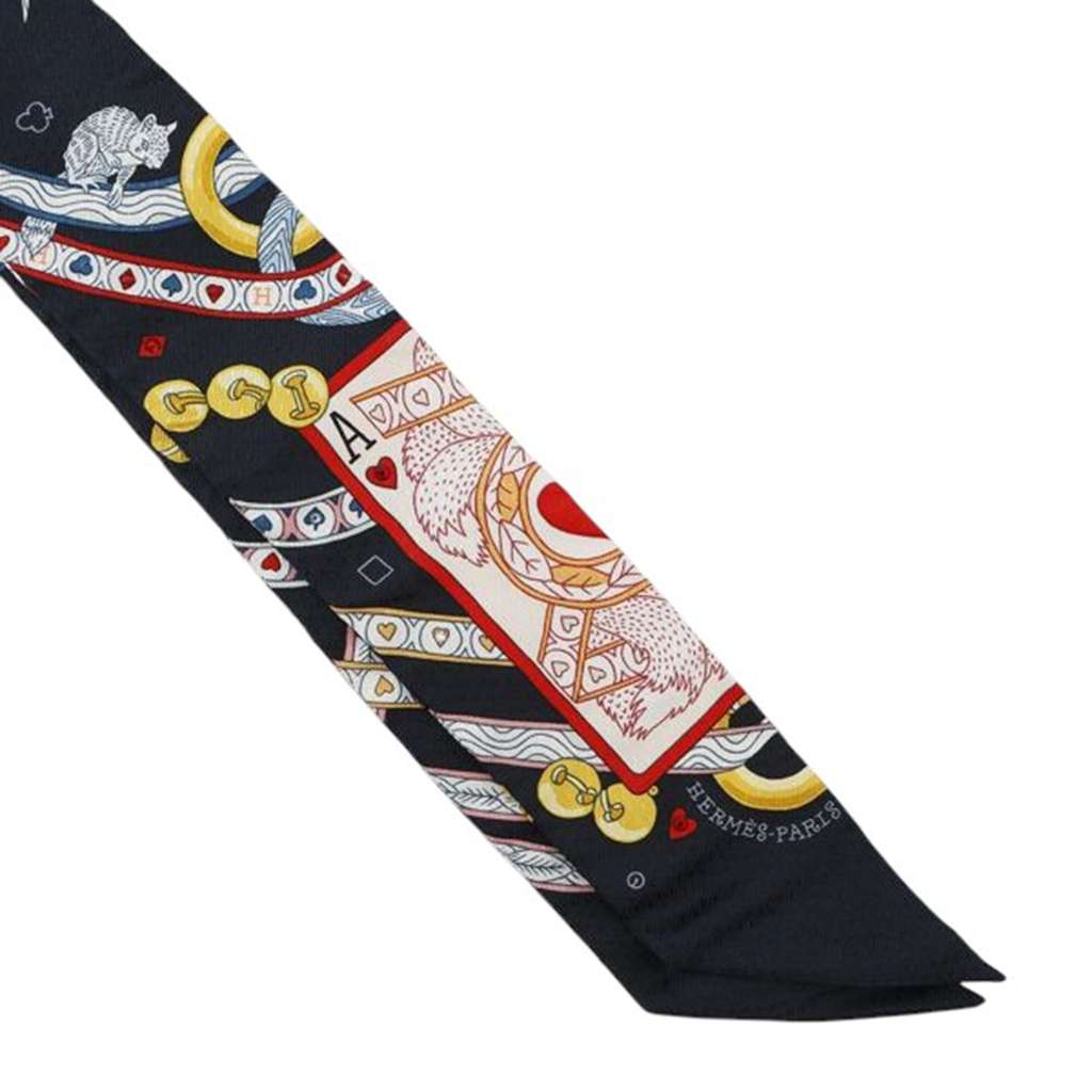 Hermès Dame De Coeur Silk Twilly Scarf - 4