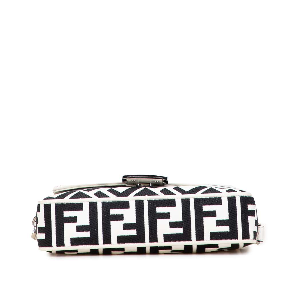 Fendi Zucca Embroidered Canvas Baguette Satchel - Image 6