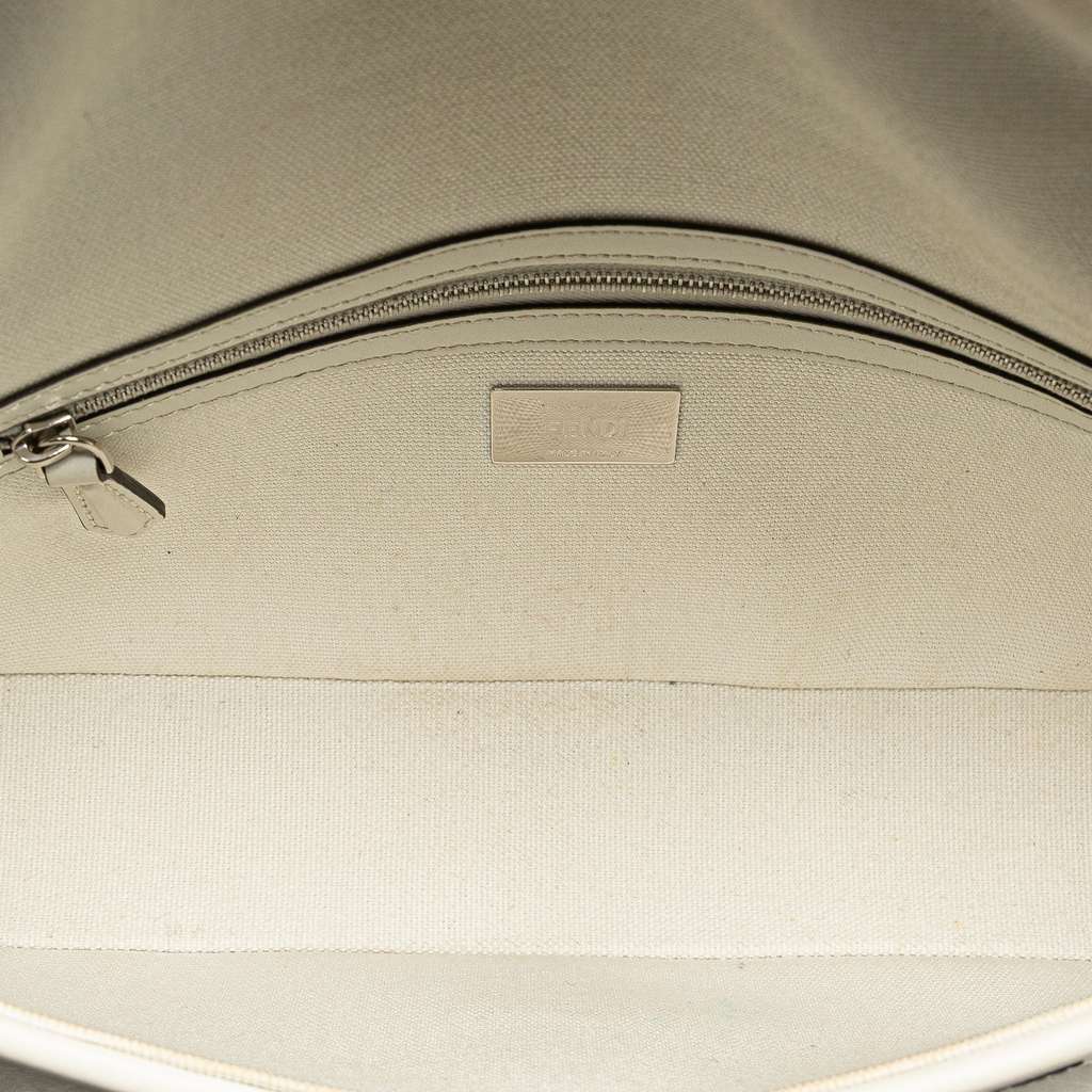 Fendi Zucca Embroidered Canvas Baguette Satchel - 4