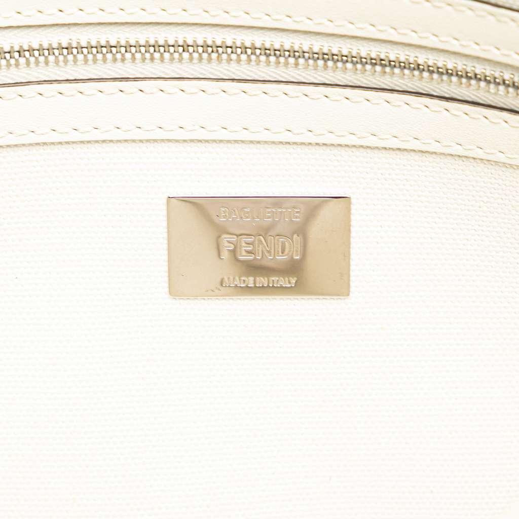 Fendi Zucca Embroidered Canvas Baguette Satchel - Side view