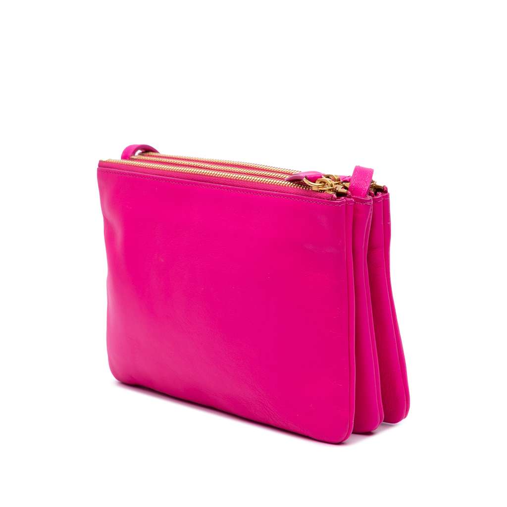 Celine Small Lambskin Trio Crossbody - Back view