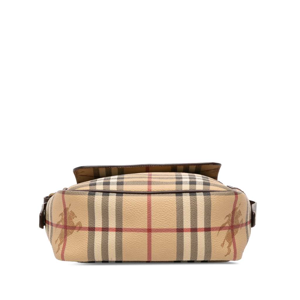 Burberry Haymarket Check Coated Canvas Flap Crossbody - Image 6