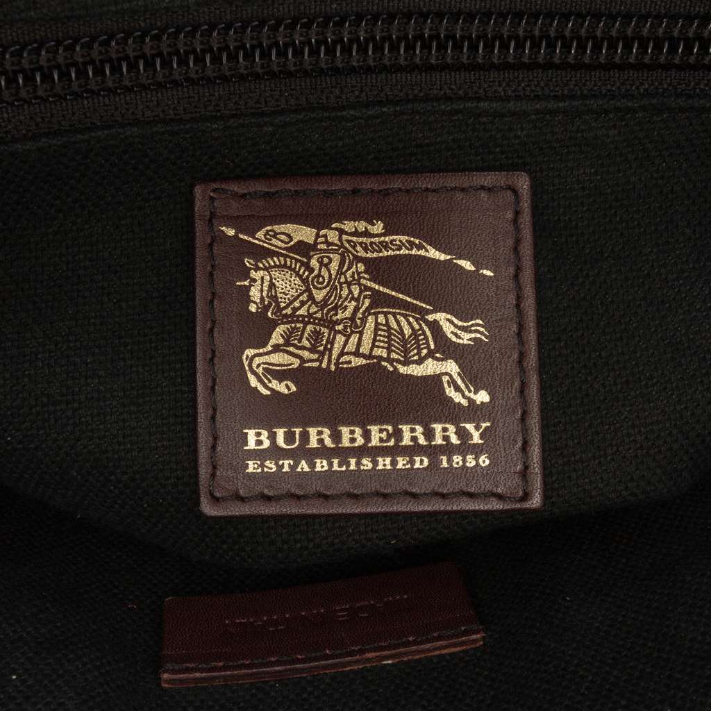 Burberry Haymarket Check Coated Canvas Flap Crossbody - Side view