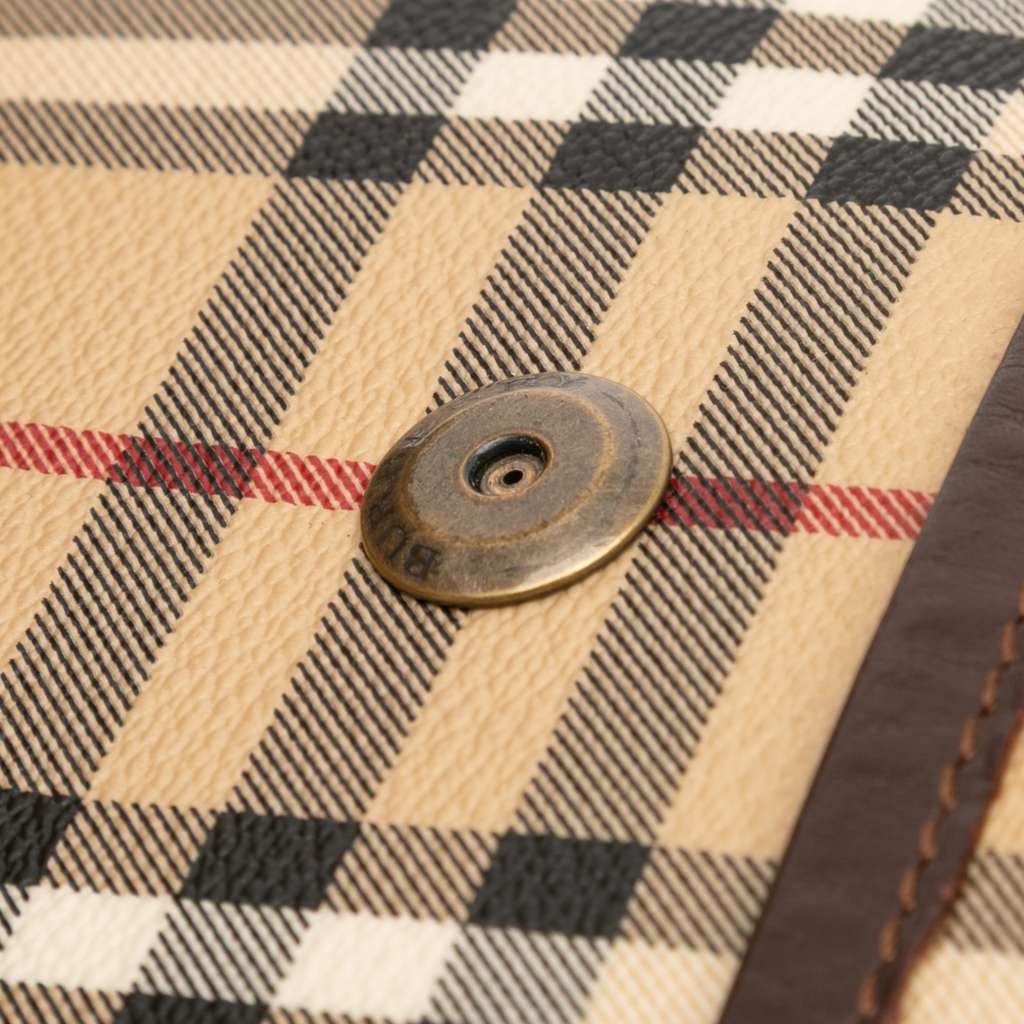 Burberry Haymarket Check Coated Canvas Flap Crossbody - Image 10