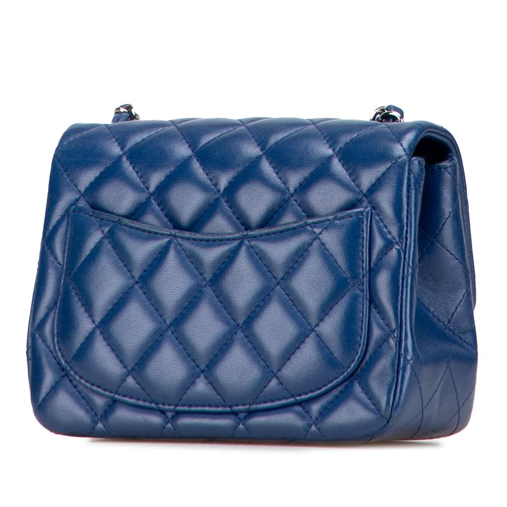 Chanel Mini Square Classic Lambskin Single Flap - Back view