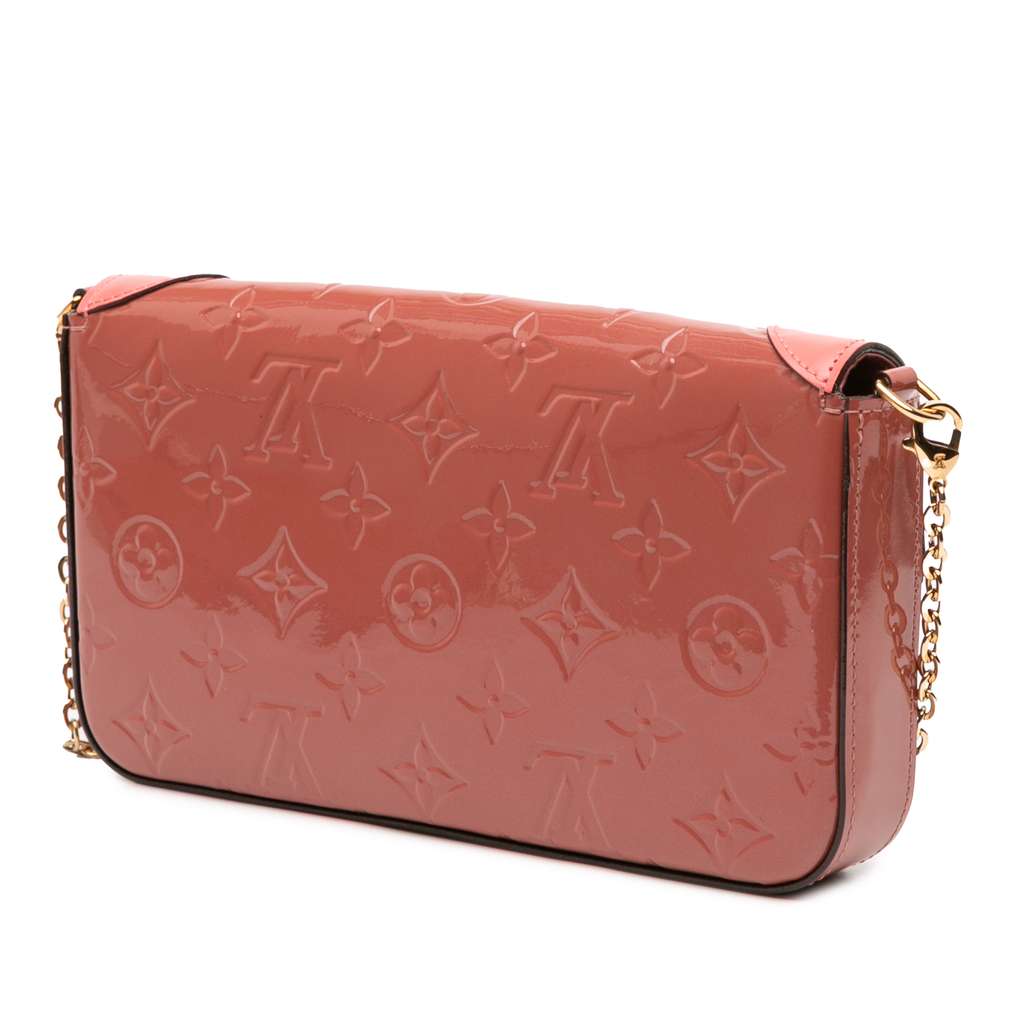 Louis Vuitton Monogram Vernis Pochette Felicie Valentine Dog - Back view