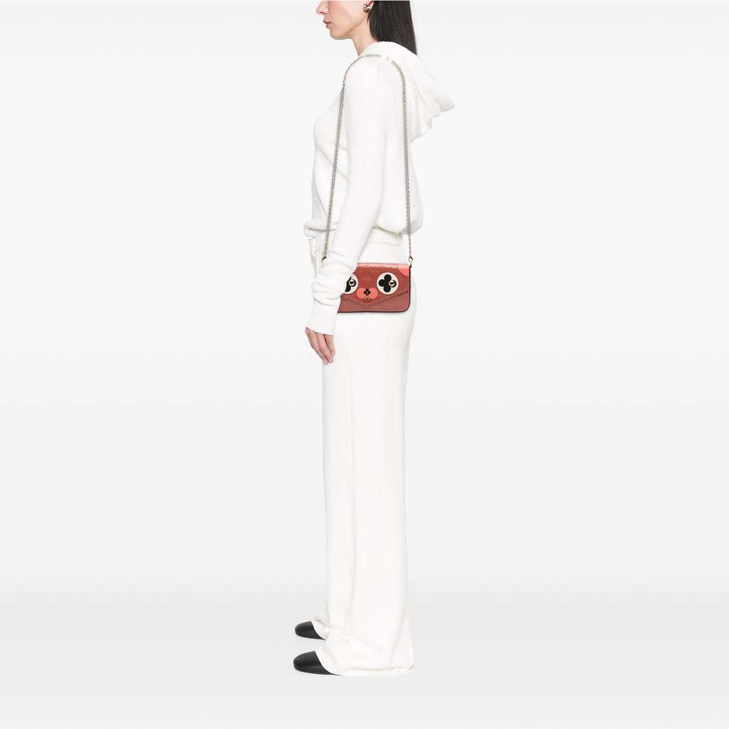 Louis Vuitton Monogram Vernis Pochette Felicie Valentine Dog - Image 10