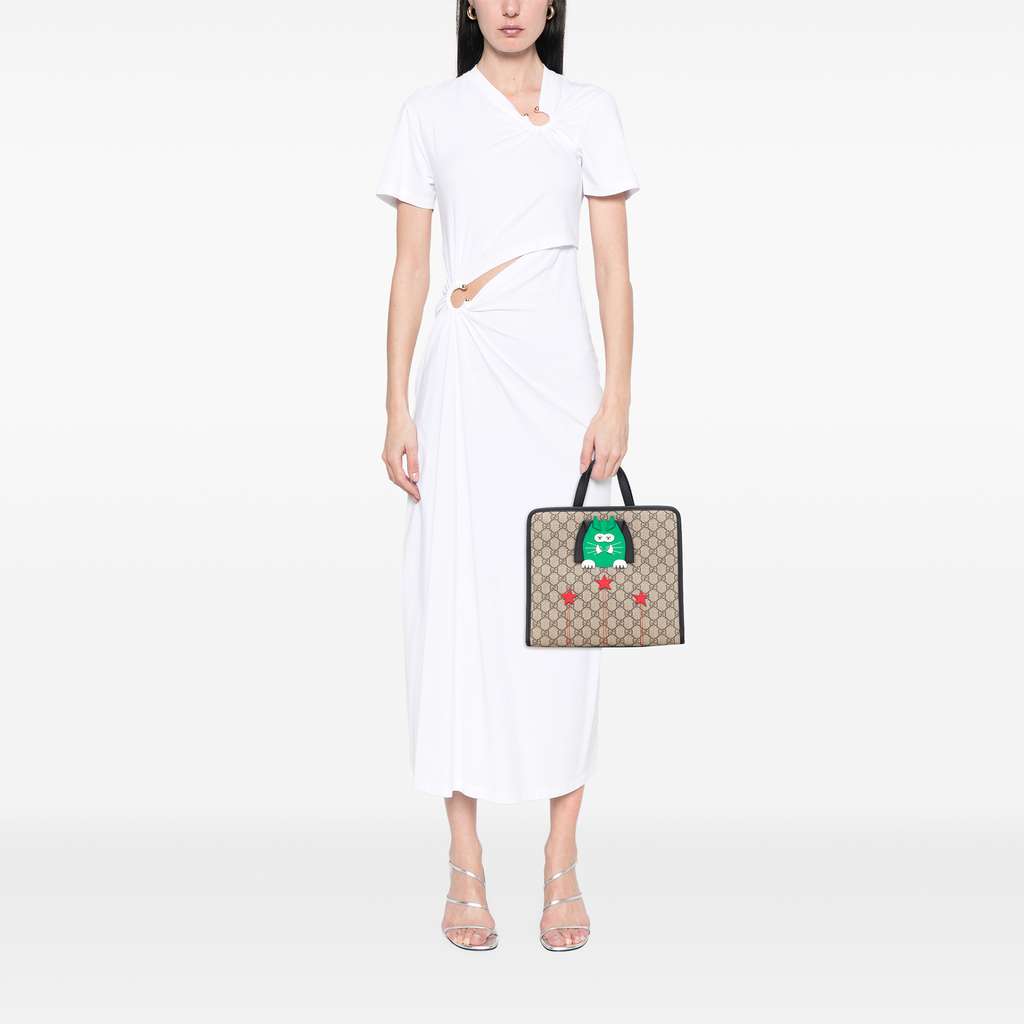 Gucci Childrens GG Supreme Cat Tote - Image 13