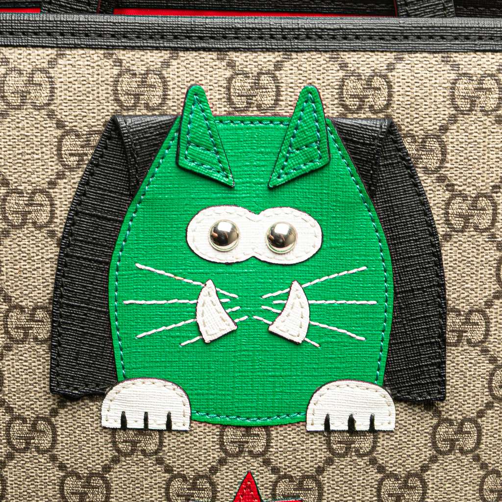Gucci Childrens GG Supreme Cat Tote - Detail 2