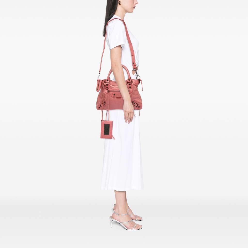 Balenciaga Lambskin Motocross Classic Town Satchel - Image 15